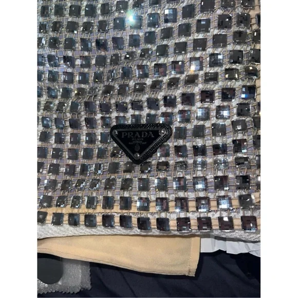 PRADA RHINESTONE VIRAL GLITTER SKIRT Skirts